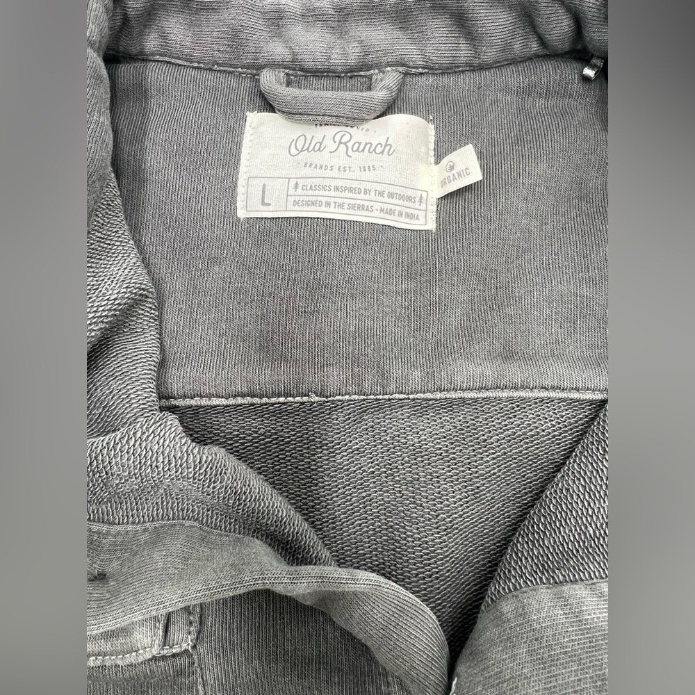 Old Ranch Brands Mens Grey Organic Cotton Button Down Shirt L Long Sleeve Rugged View 6